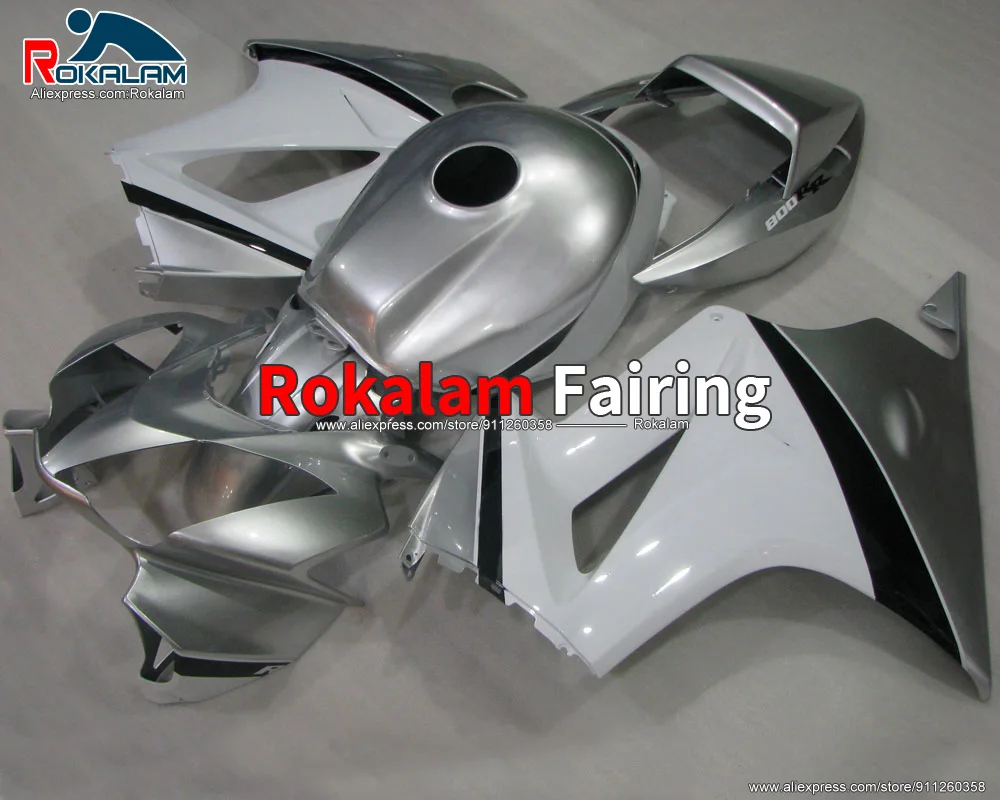 

Корпус для Honda VFR 800 2012 VFR800 2008 2005 VFR-800 2002, кузов мотоцикла, белый, серебристый комплект обтекателя (литье под давлением)