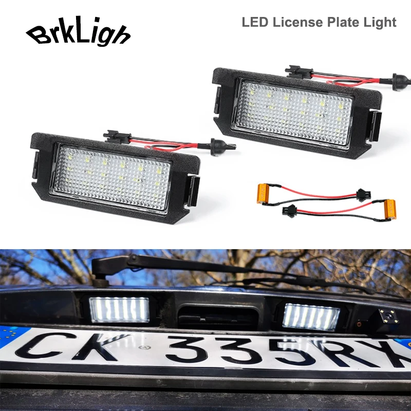 

2PcsLED License Plate Light Number Lamp Car Accessories For Kia Rio 3 Picanto TA Soul AM Soul 2 Niro No Error White Super Bright