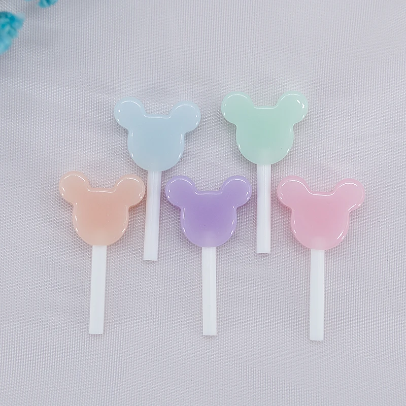 Lollipop Earring Charms 10pcs/lot Cute Cartoon Candy DIY Resin Cabochon Jewelry Pendant Flatback  Homemade Girl Friendship Gift