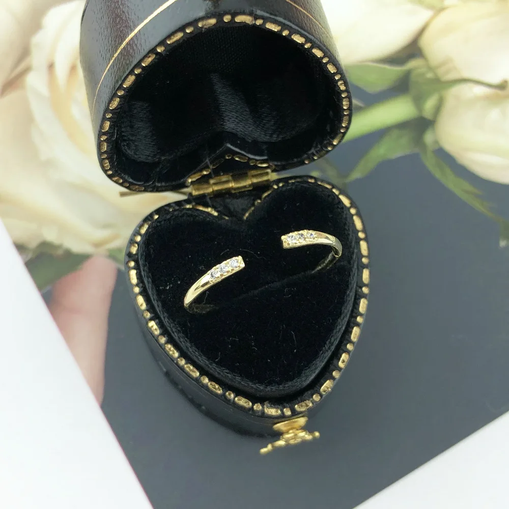 Neue, zierliche Ringe für Damen, Midi-Ring in hellgoldener Farbe, Party-Geburtstagsgeschenk, Modeschmuck R142 – Detail 1