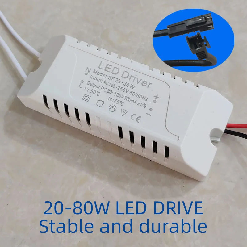 Imagem -02 - Transformadores de Iluminação Led para Luzes Led Driver 300ma 280ma 24w 25w 36w 48w 50w 58w 60w 70w 80w Ac220240v