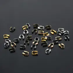 100pcs/lot 4x4mm Wire Protectors Wire Guard Guardian Protectors loops U Shape Accessories Clasps Connector For Jewelry Making