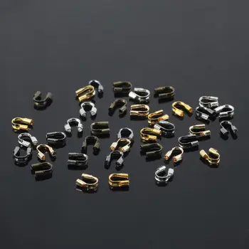 100 stks/partij 4x4mm Draadbeschermers Draadbeschermer Guardian Protectors loops U-vorm Accessoires Sluitingen Connector Voor Sieraden maken