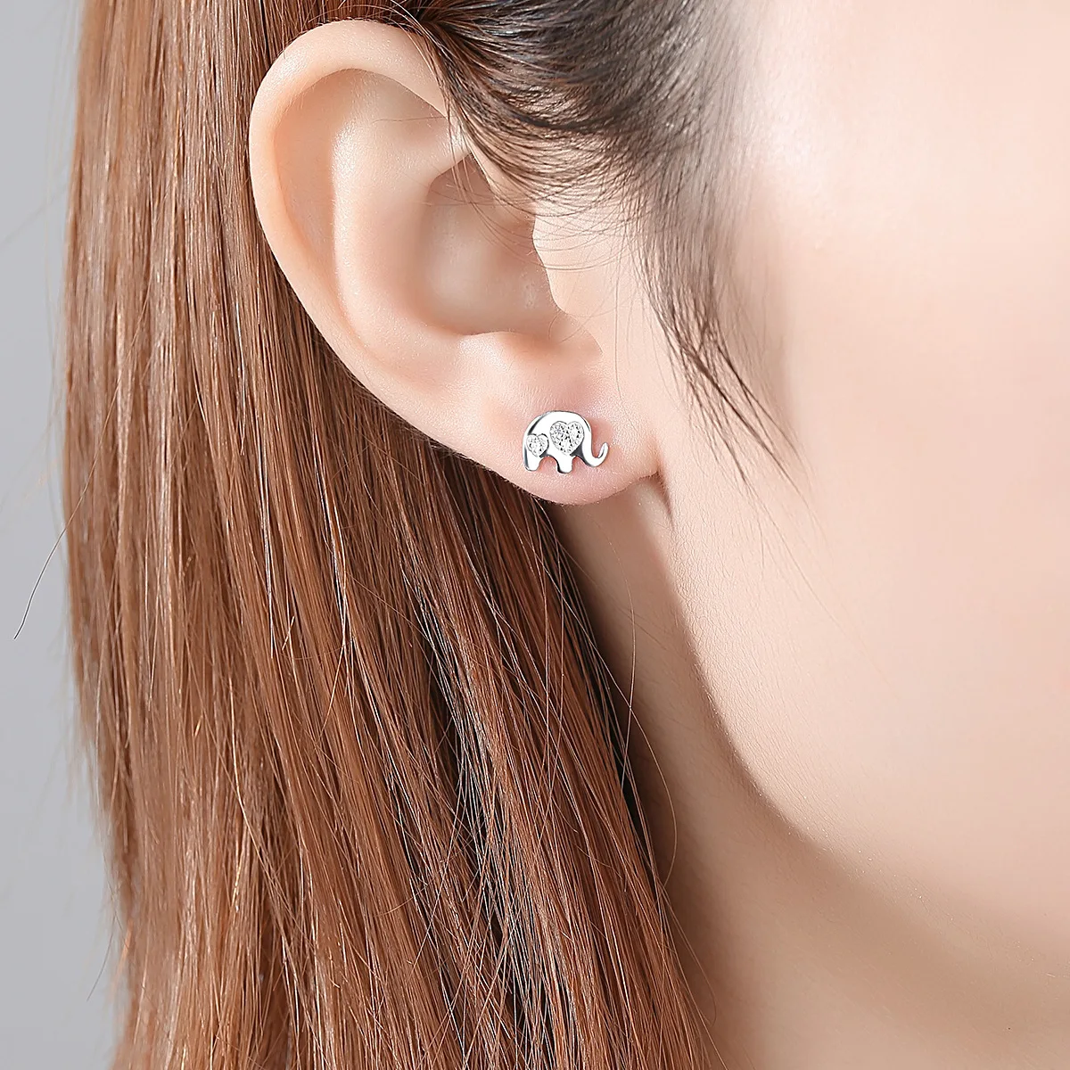 PAG & MAG S925 Sterling Silver AAA grade Zircon Earrings geometric Korean version women's Earrings