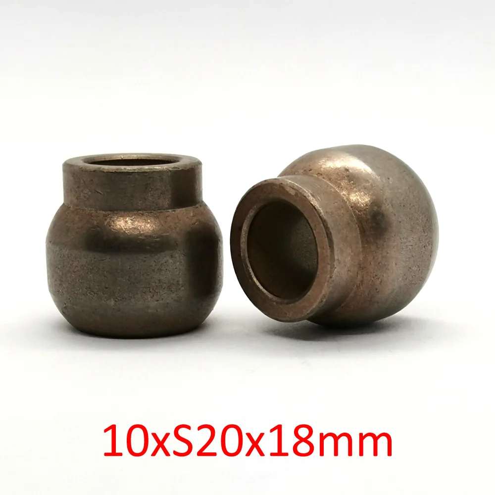 BUJ-533 10mm Hole Shaft Iron Copper Alloy Bearing Bush 20mm Outer Spherical Washing Machine Fan Motor Rotor Stator Slide Bushing