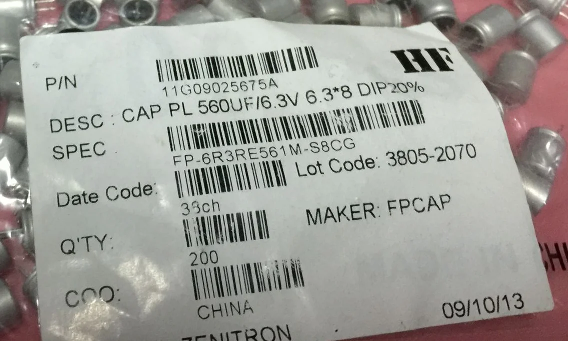 200PCS FP-6R3RE561M… - image