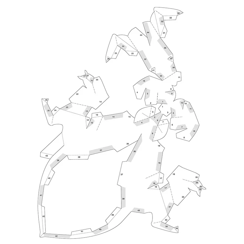 منغولية جيربيل ماوس ورقة نموذج اوريغامي الفن واقعية الحيوان صغيرة ثلاثية الأبعاد ورق كرافت لتقوم بها بنفسك الاطفال الكبار اليدوية الحرفية اللعب WE-019 #3