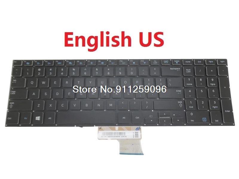 Laptop Keyboard For Samsung NP700Z7C 700Z7C English US Arabia AR BA59-03265A With Translucent Black New