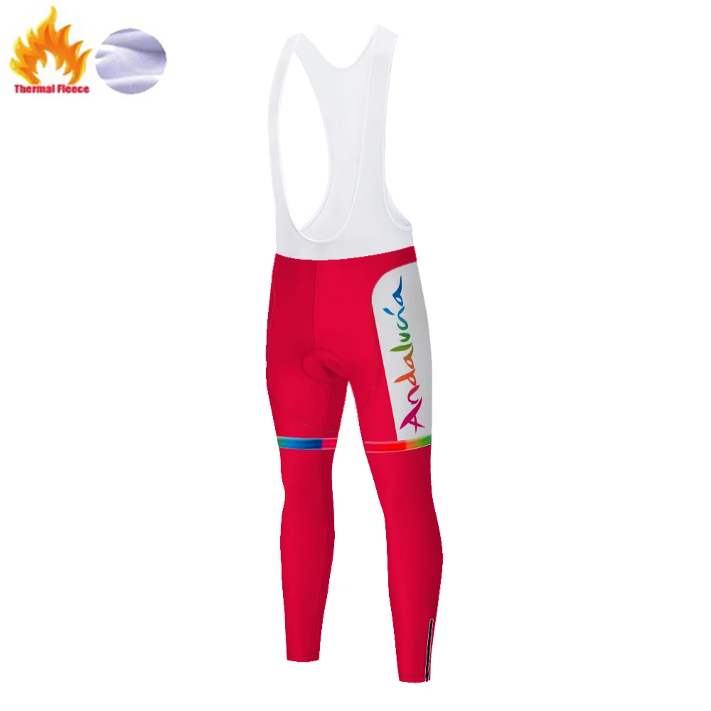 ANDALUCIA Winter Thermal Fleece mtb pants culotte ciclismo hombre invierno велоштаны зимние zimowe spodnie rowero
