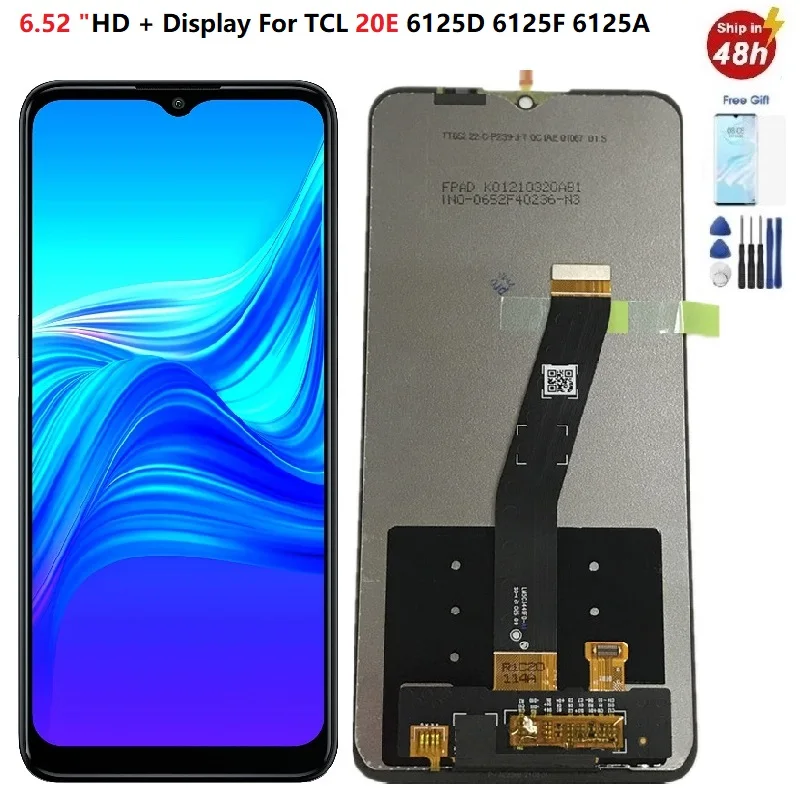 

6.52 Inch For Display TCL 20E Lcd 6125D 6125F 6125A Display Touch Screen LCD Digitizer Assembly For TCL 20E Display TCL 20 E Lcd