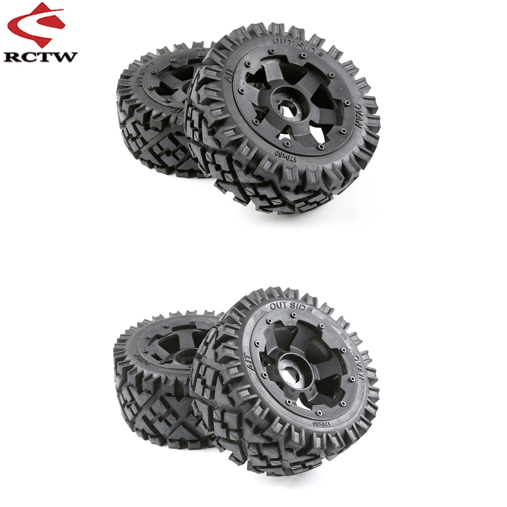 

All-terrain Front or Rear Wheel Assembly Set for 1/5 Hpi Rofun Rovan Km Baja 5b ss Rc Car Toys Parts