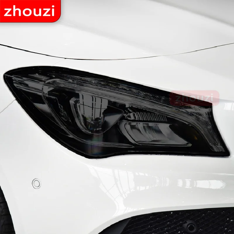 Voor Mercedes Benz CLA Klasse C117 X117 W117 C118 X118 W118 AMG Auto Koplamp Tint Zwarte Beschermende Film Transparante TPU Sticker