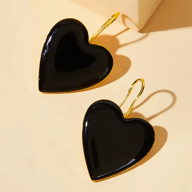 Heart Earrings for Women Fashion Jewelry Boho Big Dangle Earring Christmas Jewelry Gift Wholesale Brincos Para As Mulheres 2023