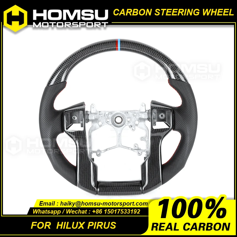 

2010-2015 Customized Carbon Fiber Steering Wheel Fortoyota Hilux Pirus Customized Carbon Fiber Steering