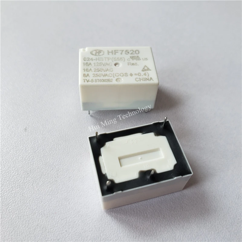 8pcs Relay HF7520-005-HSTP HF7520-012-HSTP HF7520-024-HSTP 250V 16A relay 4 pin relay 5V/12V/24VDC relay