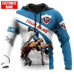 Tessffel Customize Name Wrestling Fight Sports Fitness 3DPrint Men/Women Sewatshirt Harajuku Casual Pullover Jacket Hoodies X4