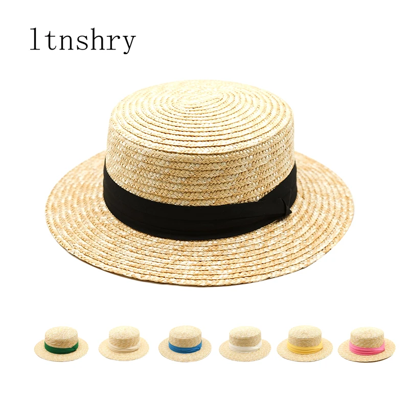 

2021 Summer Women Wide Brim Straw Hat Fashion Chapeau Paille Lady Sun Hats Boater Wheat Panama Beach Hats Feminino Holiday cap