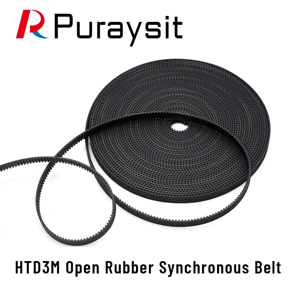 

HTD 3M Pitch Timing Belt Width 10 15 20 30mm Open-Ended Transmission Synchronous Belts For CO2 Laser Engraving Cutting Machine