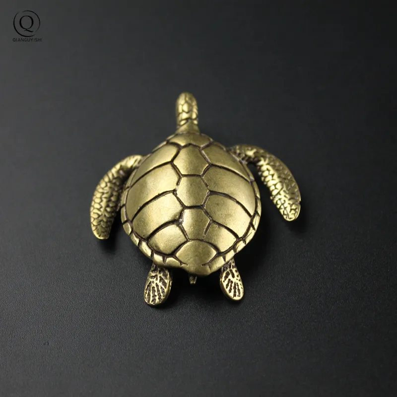 Retro Copper Turtle Keychain Pendants Ornaments Antique Bronze Tortoise Key Chain Ring Pendant Jewelry Vintage Pet Car Keychains