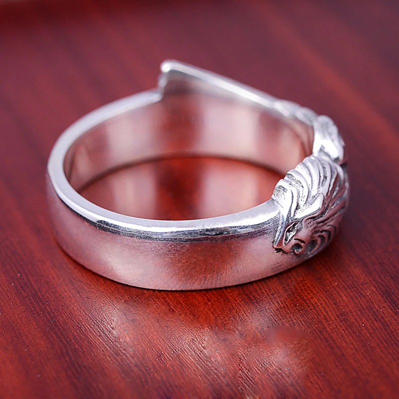 FF8 FINAL FANTASY VIII Lionheart Lion S925 Sterling Silver Ring Band For Men Jewelry FFVIII Cosplay Props Gifts For Boys Girls