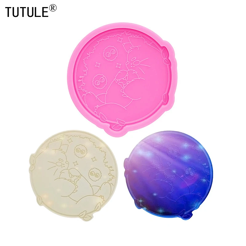 Shiny tree ornament epoxy resin adorable kawaii creatures Silicone mold olymer Clay epoxy and Pendant Keychain Silicone mold