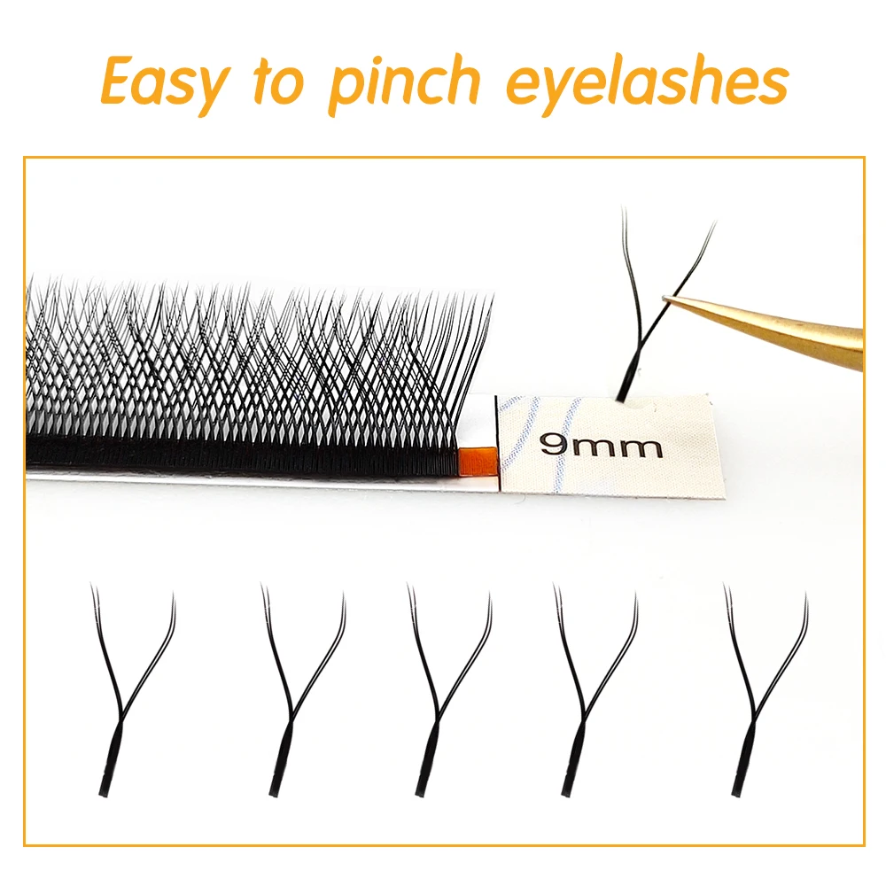 LAKANAKU Y Shape Eyelashes Cilios YY Volume Lash Extension Supplies Fluffy Individual Eyelash Brazilian Volume Cilios Y