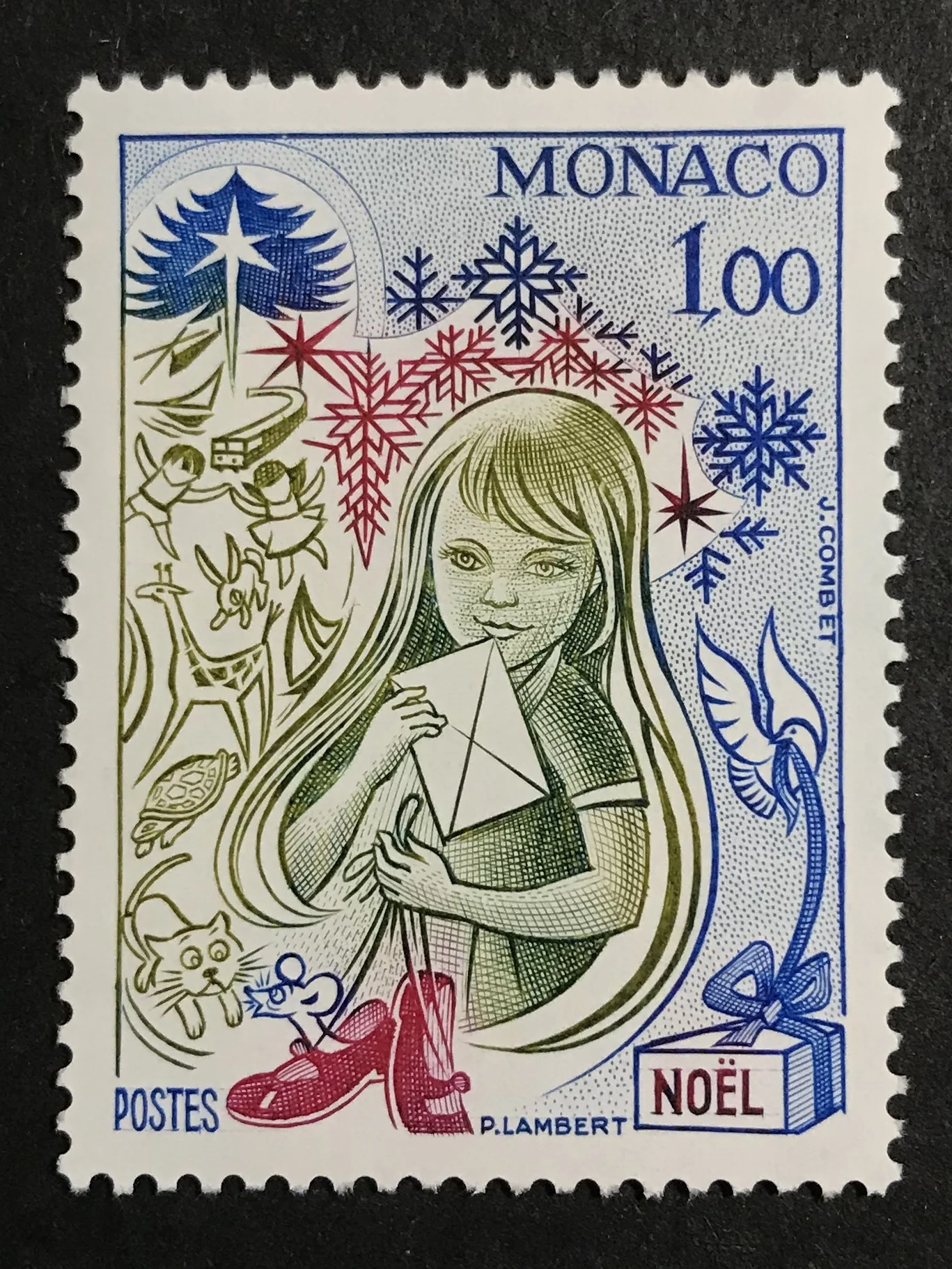 

1Pcs/Set New Monaco Post Stamp 1978 Christmas Girl Engraving Stamps MNH