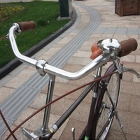 Retro Fixed Bike 25.4mm Handlebar Bicycle Cycling Parts Bend Handle Aluminum Bar Black Silver Accessories