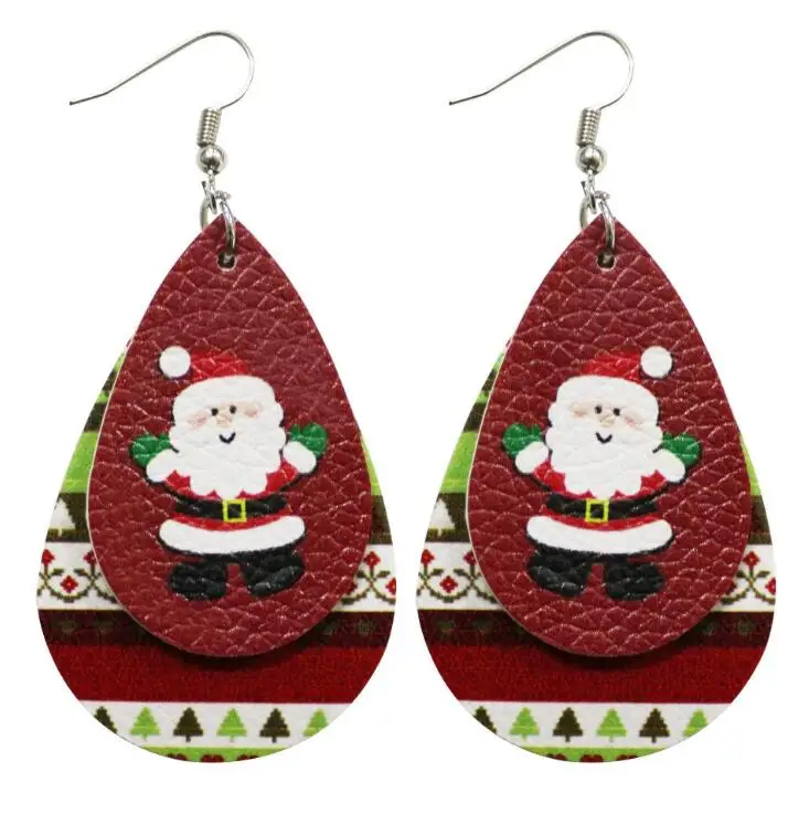 

2022 New Fashion Women Christmas Santa Claus Snowman Drop Shaped Earrings Women Cute Christmas Party Earrings Jewelry Gifts