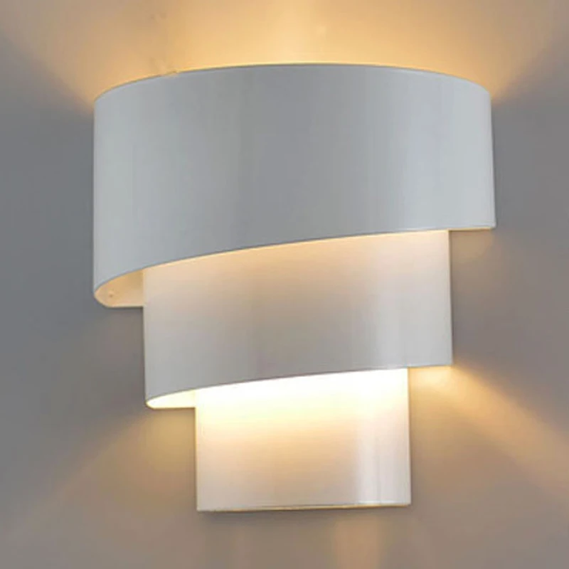 

Morden LED Spiral Wall Lamp American Country Iron Led Wall Lamp Bedroom Bedside Wall Lights for Home Decor Wall Sconce Fixtures
