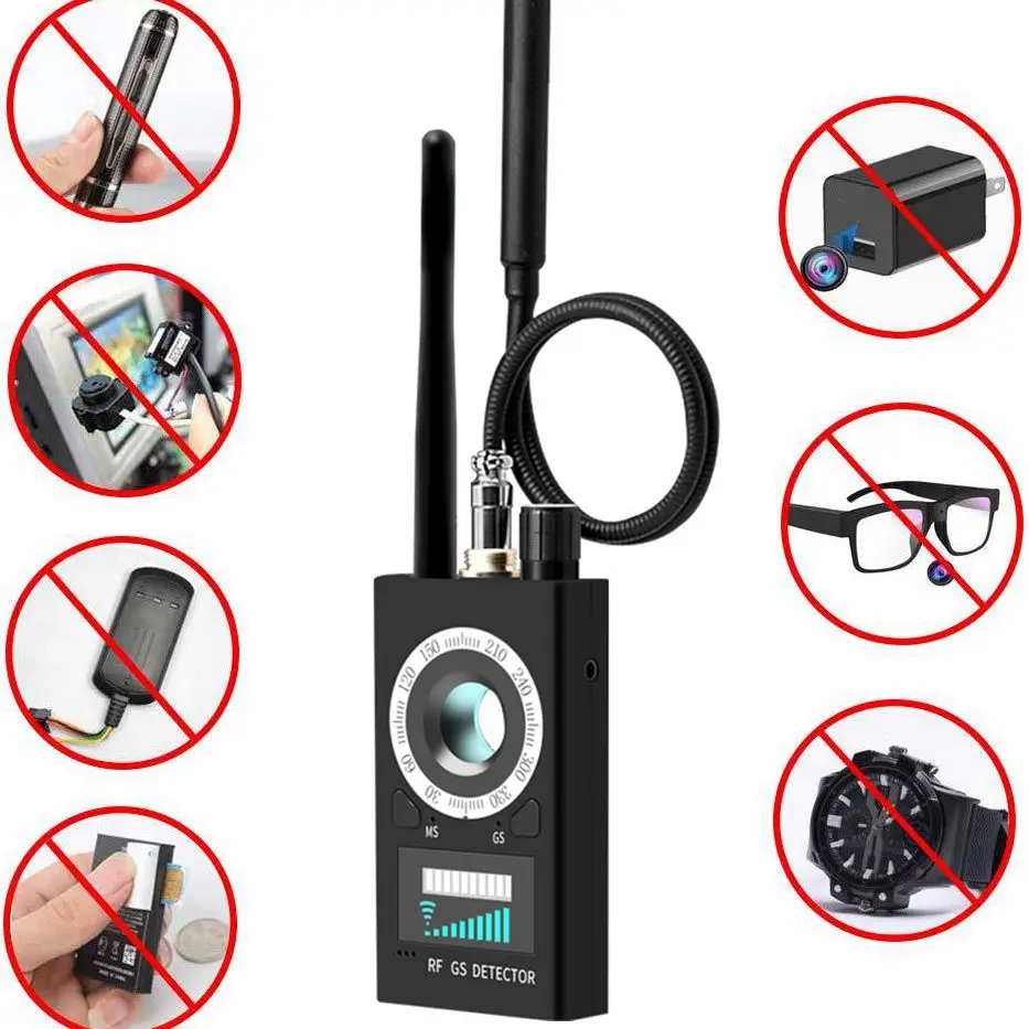 1MHz-6.5GHz Multi-function Anti-spy Detector Camera GSM Audio Bug Finder GPS Signal Lens RF Tracker Detect Wireless Products K18