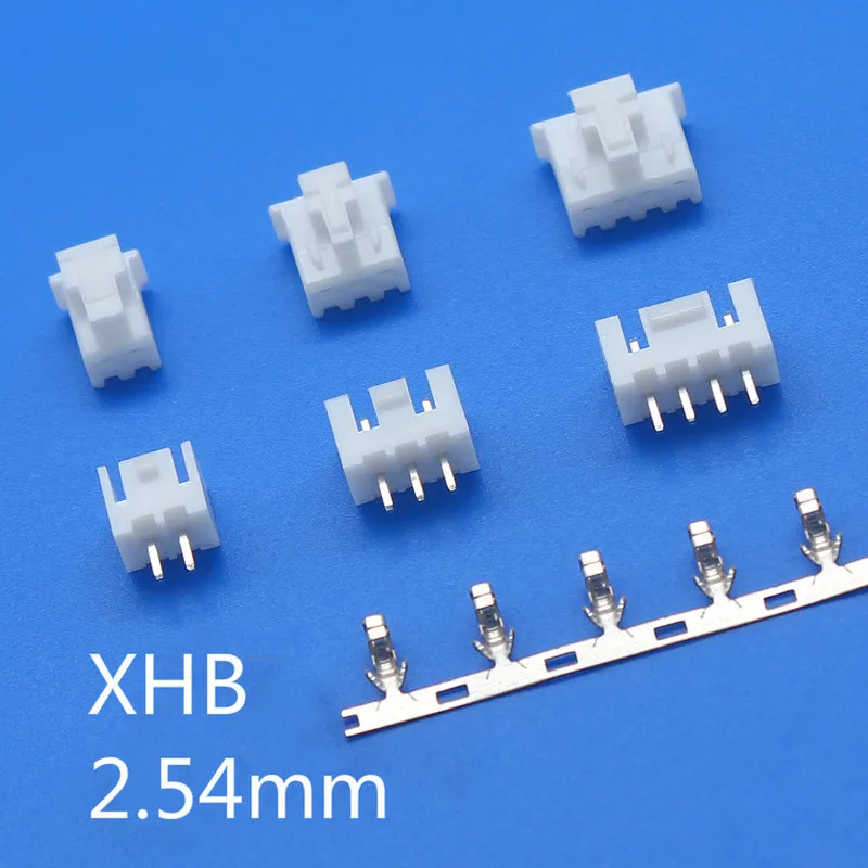 

20 Sets XHB 2.54MM Connector with Buckle Hole Though Type 2/3/4/5/6/7/8 Pin Straight Pin+Housing+Crimp Terminal Kits