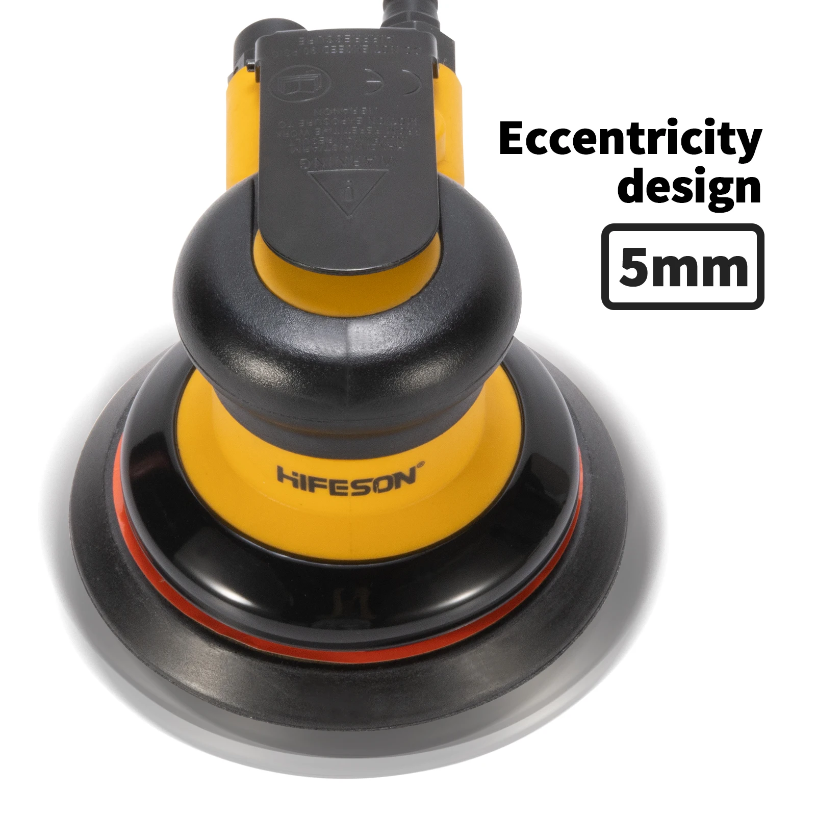 Amoladora de aire de lijadora orbital neumática HIFESON, herramientas neumáticas de pulido/rectificado excéntrico al vacío de 125mm/150mm