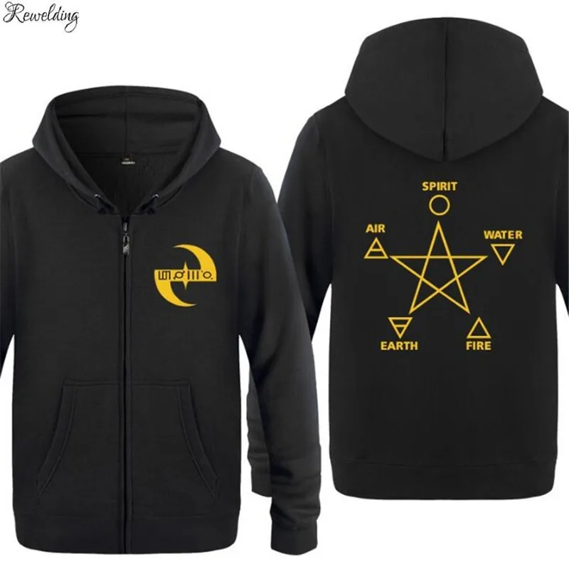 Mens Hoodies Rock Five Elements and Pentagram 30STM Printed Hoodie Men Hip Hop Fleece Long Sleeve Men's Jacket Sweatshirts Skate