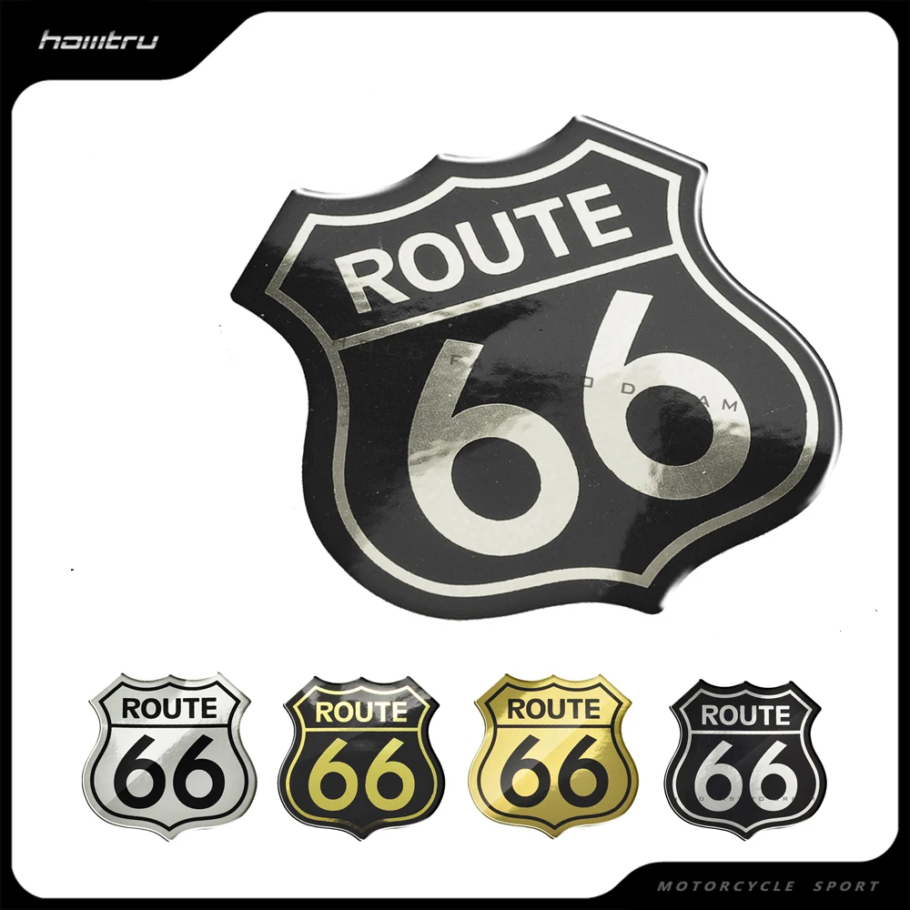 

3D Motorcycle Decal Sticker The Historic Route 66 Car Stickers Case for Harley Indian VOD Big Dog Stickers