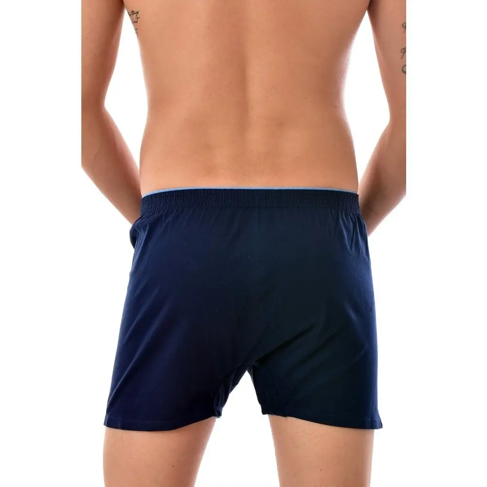 Calzoncillos de algodón con botones para hombre, Boxer de diferentes colores, negro, gris y azul, 1, 2 y 6 piezas