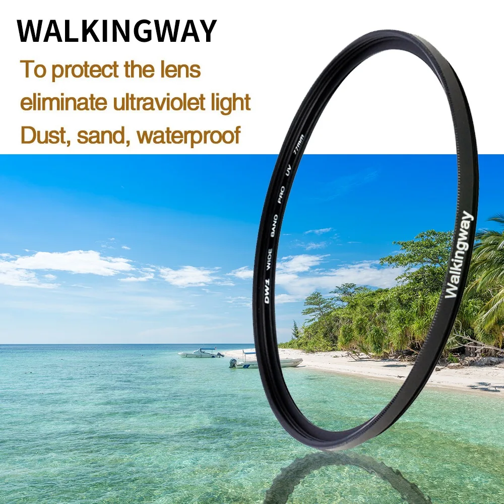 Walkingway UV Filter 77mm 67mm 55mm Camera Filter Ultra-Violet Lens Protector Filter 49 52 55 58 62 72 82 Filter for DSLR Camera