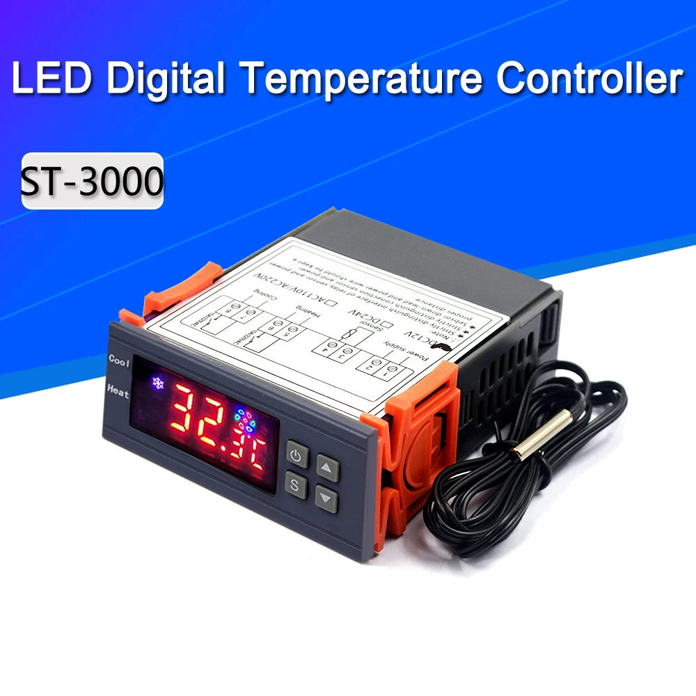 STC-3000 High Precision 12V 24V 220V Digital Thermostat Temperature Controller Thermometer Sensor Hygrometer