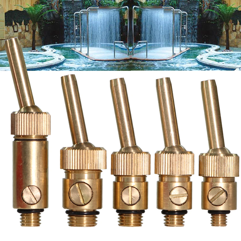 

Adjustable Brass Water Curtain Line Fountain Nozzles M8-M14 External Thread Indoor And Outdoor Landscape Decorative Sprinkler