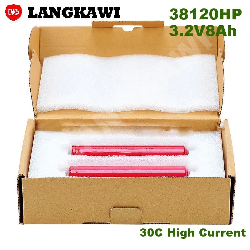 2PCS 30C high high current lifepo4 headway 38120hp 3.2v 8ah power lithium rechargeable battery cheap cell for Electric scooter