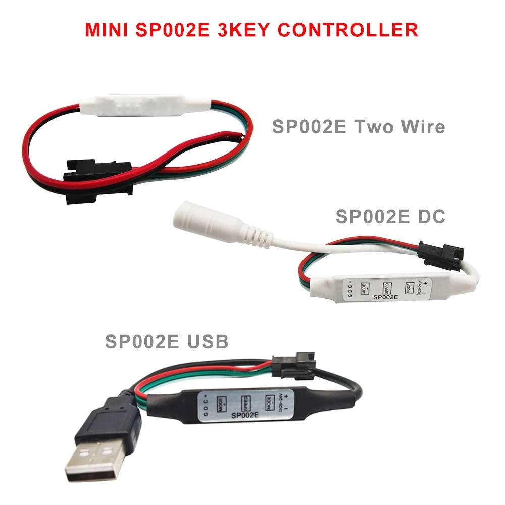 3Pin Mini RF Controller 3/14/17/21Keys USB/DC With Remote Control 2048 Pixel For WS2811 WS2812B SK6812 Led Strip Light DC5-24V