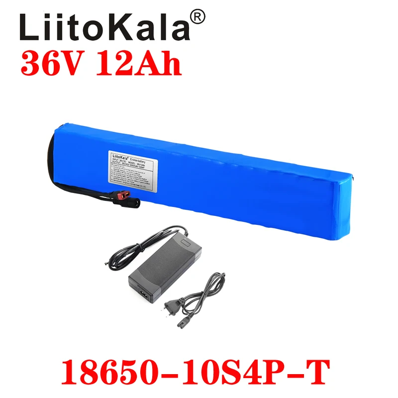 LiitoKala 36V 12Ah 500W High power&capacity 42V 18650 lithium battery pack ebike electric car bicycle motor scooter with BMS