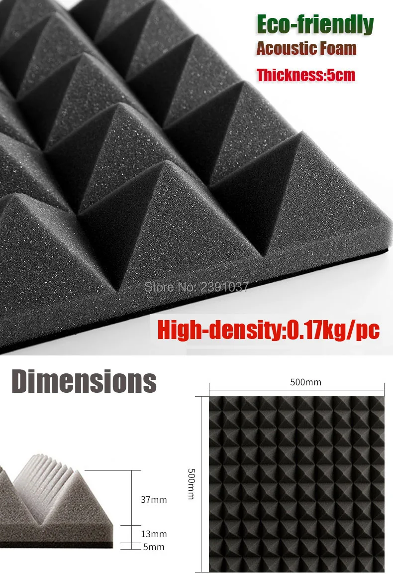 34.5 Square Meters 138 Pcs Self Adhesive Acoustic Foam Cover, White Treatment, Big Size, 50x50cm,