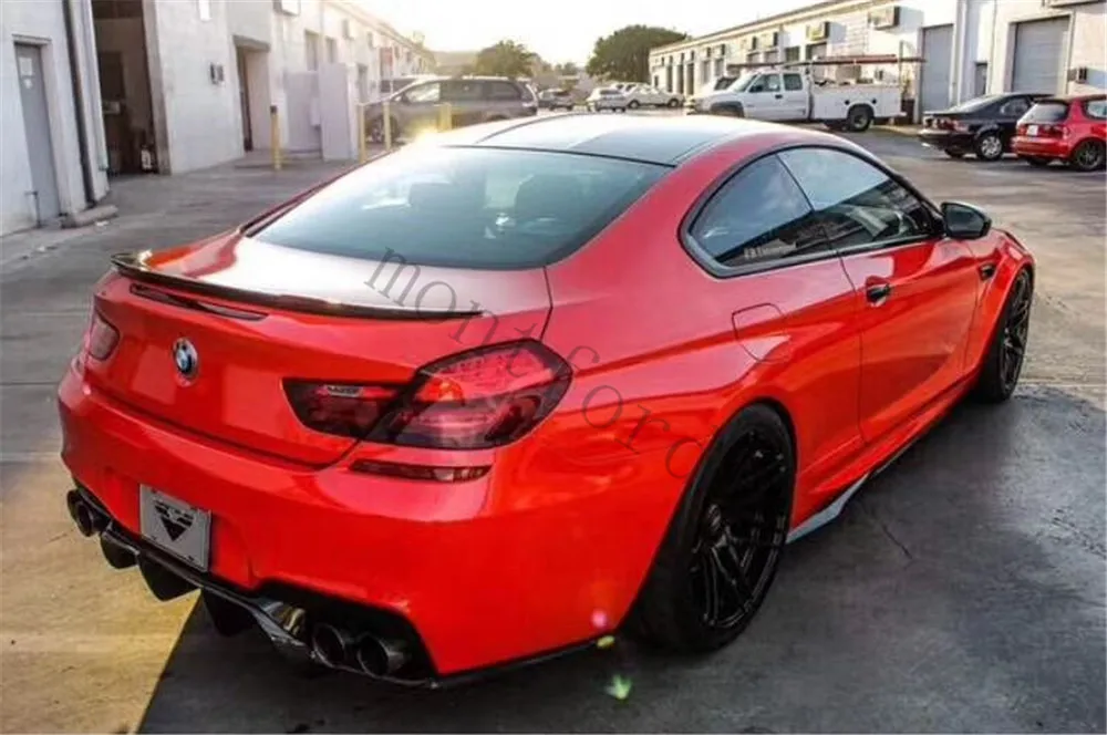 For BMW 6 Series M6 F06 F12 640i 650i 640i Sedan Rear Trunk Spoiler Boot Lip Wing 2012 - 2016 Carbon Fiber / FRP