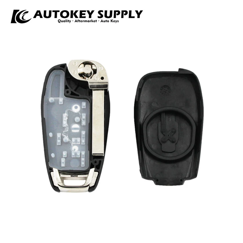 Autokeysupply AKGMF124 Nowa zamienna 3-przyciskowa obudowa zdalnego klucza do Chevroleta