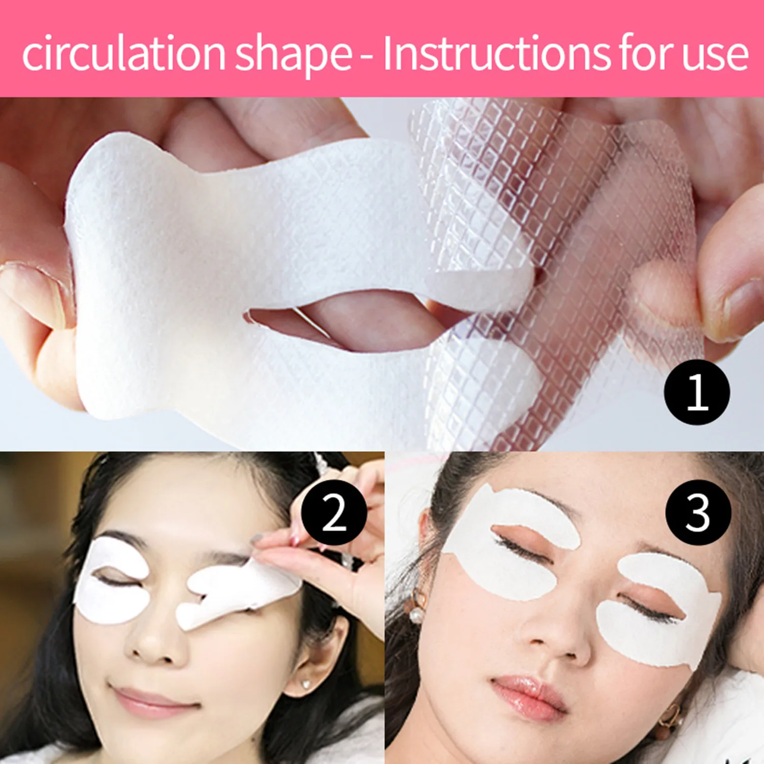 5pcs- ilisya C-shape Eye Patches for Dark Circles Anti Wrinkle Eye Mask Hydrating Moisturizing