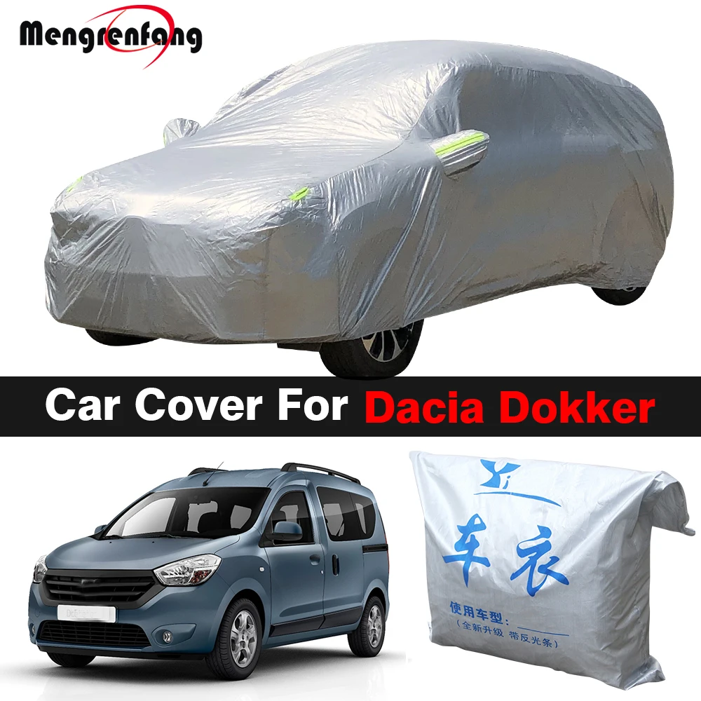 

Full Car Cover For Dacia Dokker 2012-2021 Outdoor Sun Shade Anti-UV Rain Fog Snow Protection Cover Dust Proof