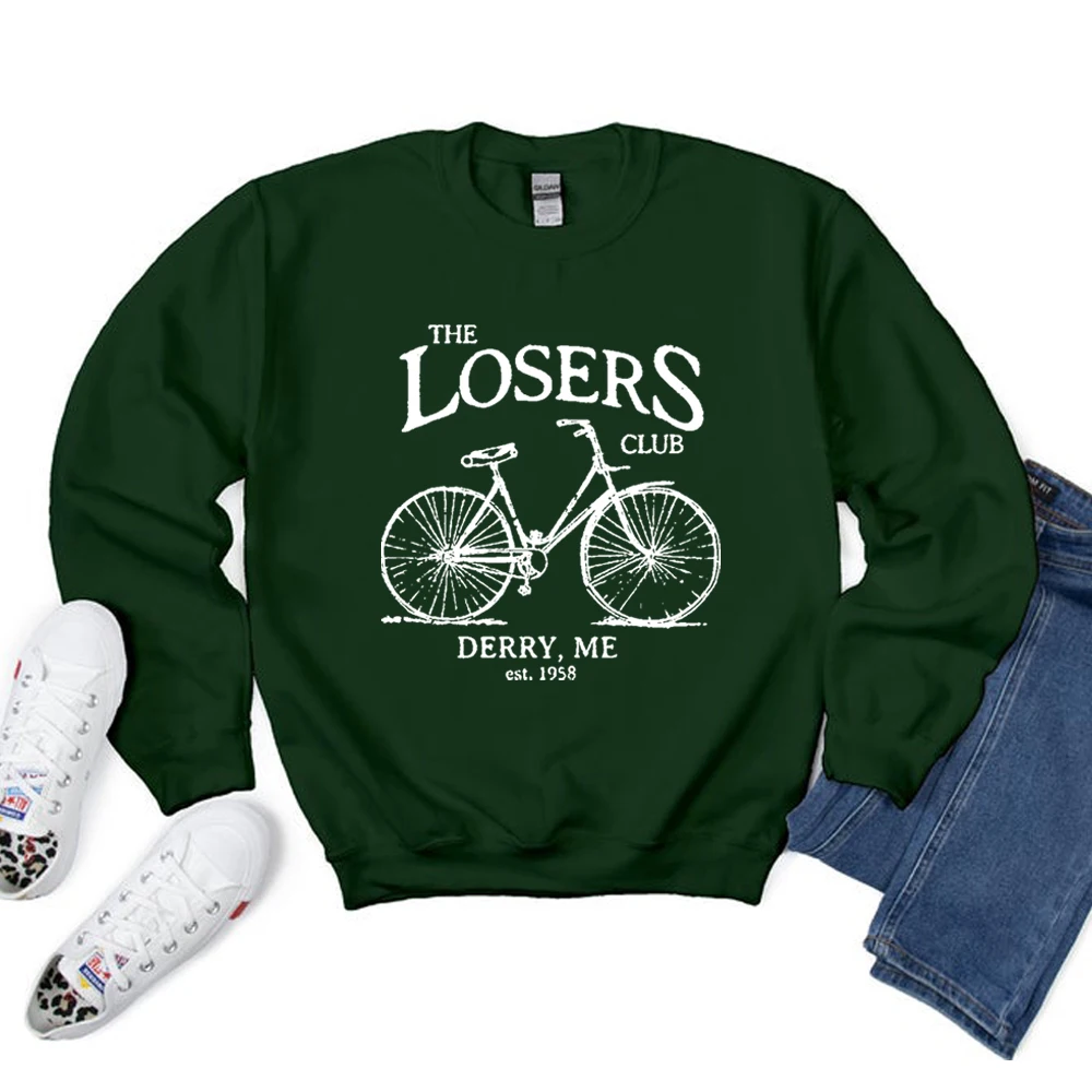 The loss Club felpa Vintage Bike felpa Stephen king's IT Pennywise felpa con cappuccio Clown film spaventosi camicia Horror felpa