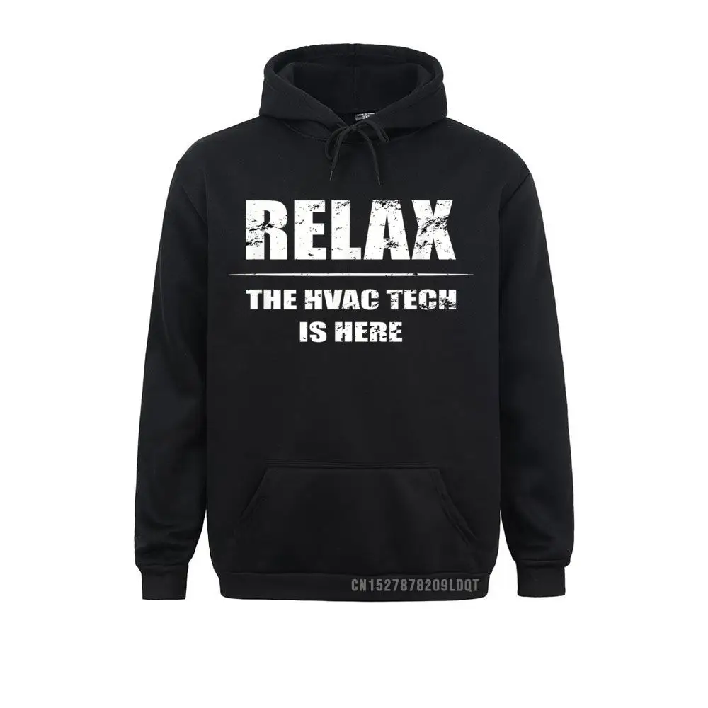 Gift HVAC Technician Relax The HVAC Tech Is Here Gifts Sweatshirts For Men 2021 Spring/Autumn Long Sleeve Sweatshirts Hoods