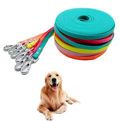 Waterproof dog leash Long PVC Leashes Easy to clean Traction rope Lead For Small Medium Large big Dogs 1.5m 3m 4.9m 9.2m 15m 20m